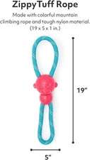 ZippyPaws - RopeTugz Pink Dog Toy - Durable For Tug of War