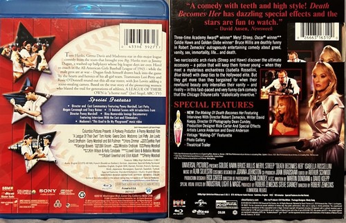 DEATH BECOMES HER & LEAGUE OF THEIR OWN Blu Ray Discs Shout Factory - Picture 2 of 4