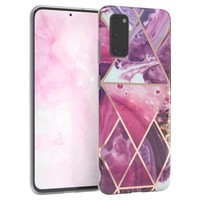 FüR Samsung Galaxy S20 / 5G Imd SchutzhüLle Handy HüLle Back Case Marmor Beere