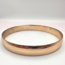 Vintage Gold Tone Bangle Minimalist Statement Women's Fashion Jewelry 90s Y2K