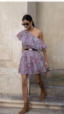 NWOT Giambattista Valli x H&M One Shoulder Dress SZ 2 Pink Floral - SOLD OUT!