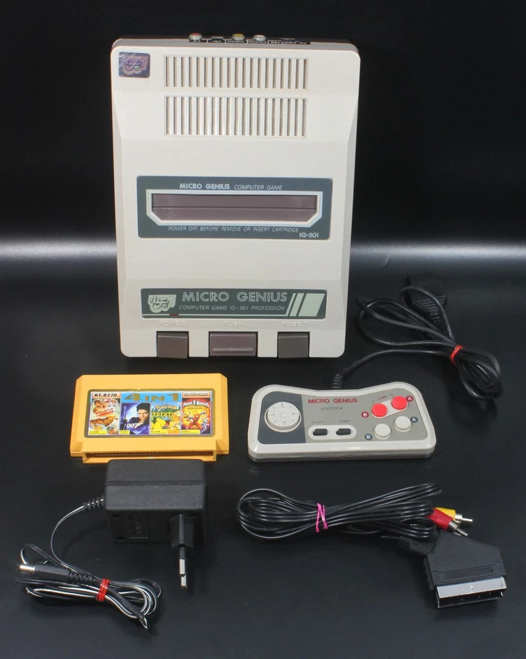 Consola de juegos Micro Genius IQ-501 vintage Famiclone de 8 bits Foto 2 de 4