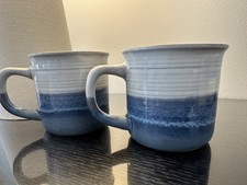 Beautiful shades of blue and white Mugs x2