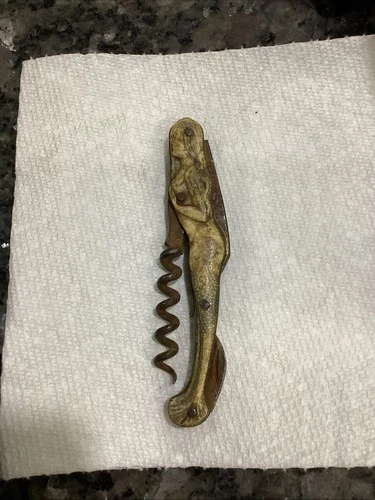 Antique Figural Mermaid Corkscrew Knife