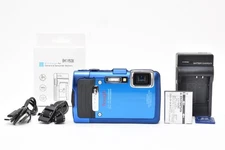 Olympus Stylus TG-835 Tough Blue Waterproof Shockproof Camera Tested Japan
