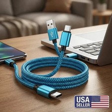 Braided USB to Type-C Fast Charging Data SYNC Charger Cable Cord 3/6/10FT Lot