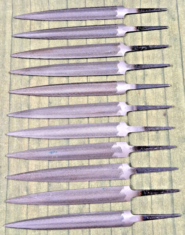 Lot of (11) Grobet Swiss Vallorbe 4" Crossing Files No. 00 - New Old Stock