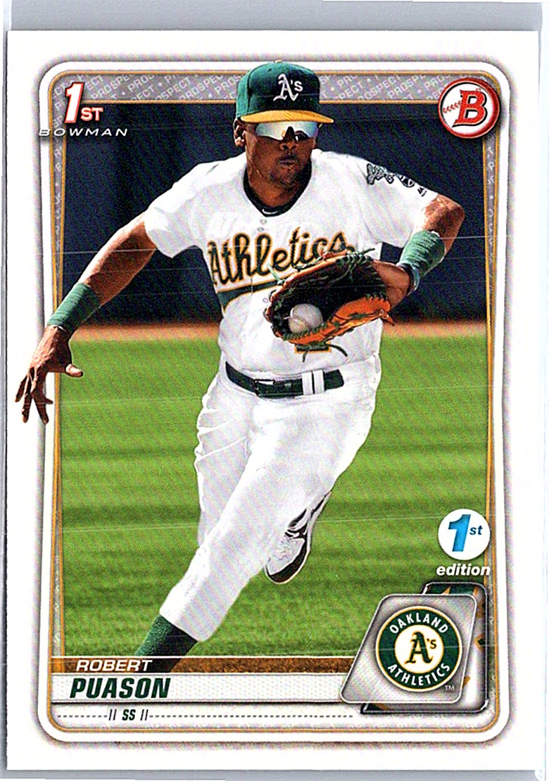 2020 Bowman 1st Edition Robert Puason A11 Oakland Athletics #BFE-145