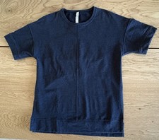 Lululemon Oversized French Terry Short Sleeve Crew Sweatshirt Navy Women Size 6