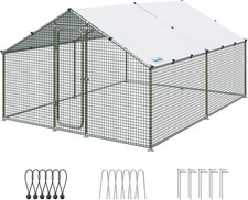 Quictent Large Metal Chicken Coop Run for 20 Poultry with Galvanized Hardware C