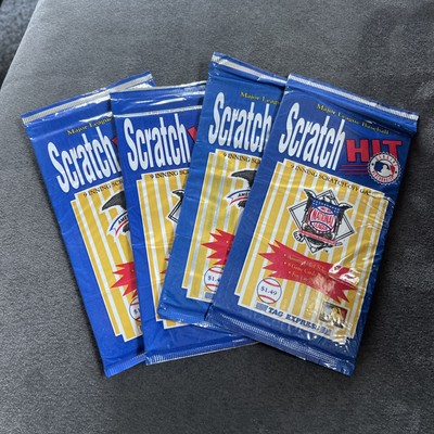 MLB Baseball Cards Scratch Hit 8 Per Pack- 4 Packs Included! Free Shipping