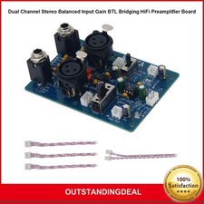 Dual Channel Stereo Balanced Input Gain BTL Bridging HiFi Preamplifier Board