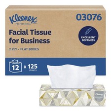 Kleenex 03076 2-Ply Facial Tissue for Business - White 12 Boxes/Carton New