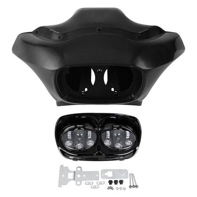 Unpainted Front Inner Outer Fairing with Dual LED Headlight for FLTR 1998-2013