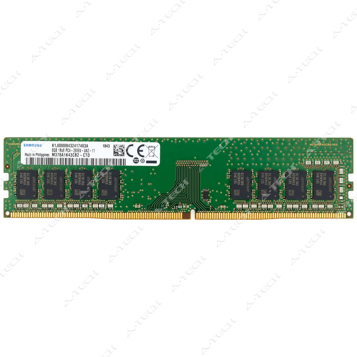 Samsung PC4-21300 (DDR4-2666) Bus Speed Computer RAM 8 GB Capacity