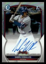 Sabin Ceballos 2023 Bowman Draft #CDA-SC Chrome Prospect Auto Refractor #418/499