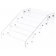Plymor Clear Acrylic 4-Level Countertop Display Tray 12.375"W x 15.75"D x 8.75"H