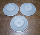 RARE Sterling China~E. Liverpool Ohio~USA~3 Matching Saucers~Red Transferware — photo 2