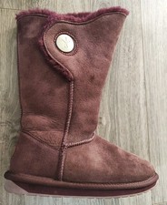 Emu ~ 'Hakea' Maroon SHEEPSKIN Australian BOOTS ~ Size  5/38 RRP £175