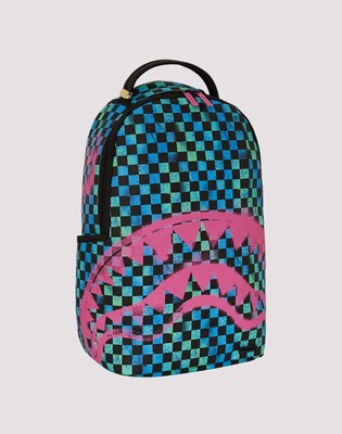 Sprayground Long Nights Check Backpack🔥New Teal Bookbag Large