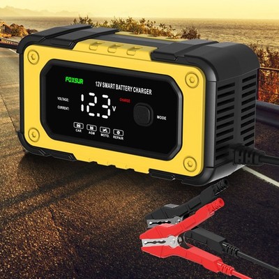FOXSUR 12V/6A Automatic Battery Chargers Pulse Repairing Charge Device GQMQ