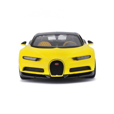 Bugatti Chiron Yellow Black 1/24 Diecast Model Car Collectible Vehicle