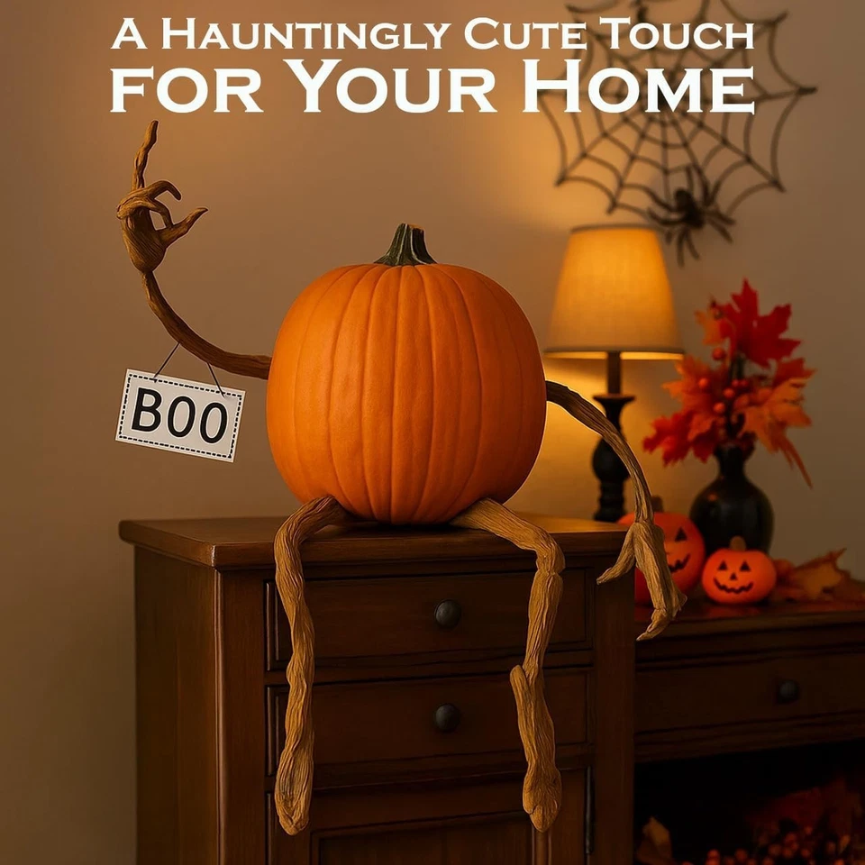 Set 4 Pzs Brazos y Piernas de Calabaza Flexibles Decoración Halloween Exterior Foto 3 de 4