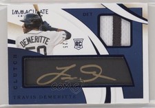 2020 Panini Immaculate Clutch Rookies Relics Blue 2/25 Travis Demeritte Auto 0g4