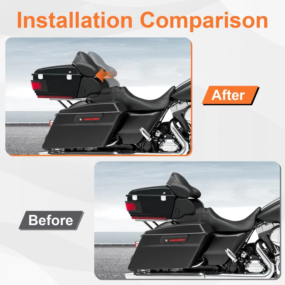 Fits For Harley Touring 2009-2013 Tour Pack Relocate Kit Adjustable 1"-3" Mount Foto 3 de 4