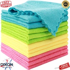Microfiber Cleaning Cloths 12x12 Inch 12 Pack Lint Free Absorbent Towels