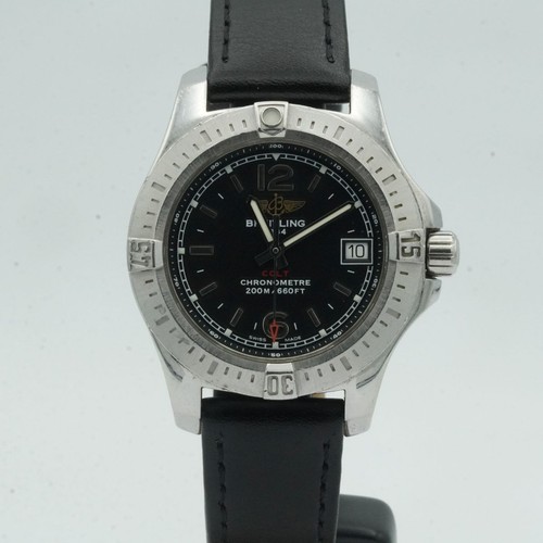 Breitling Colt 33 Quartz A77388 Quartz Ladies Watch Steel Blac...