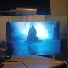 VTG Motion Effect Light Up Framed Monolith Rock Islet Island Picture 18" X 12"