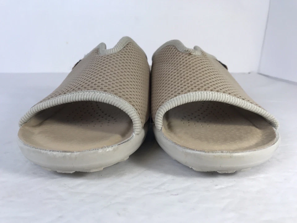 Zapatos Fly Flot Mesh Italia para mujer talla 9,5 cuero crema punta abierta deslizables Foto 4 de 4