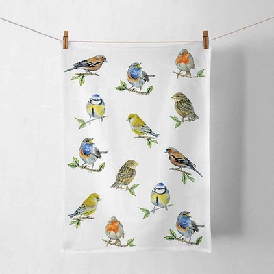 Gartenvögel Geschirrtuch - 100% Baumwolle Küchentuch - Frühling Haus & Geschenkidee