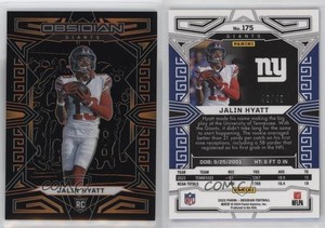 2023 Panini Obsidian Orange Electric Etch /49 Jalin Hyatt #175 Rookie RC