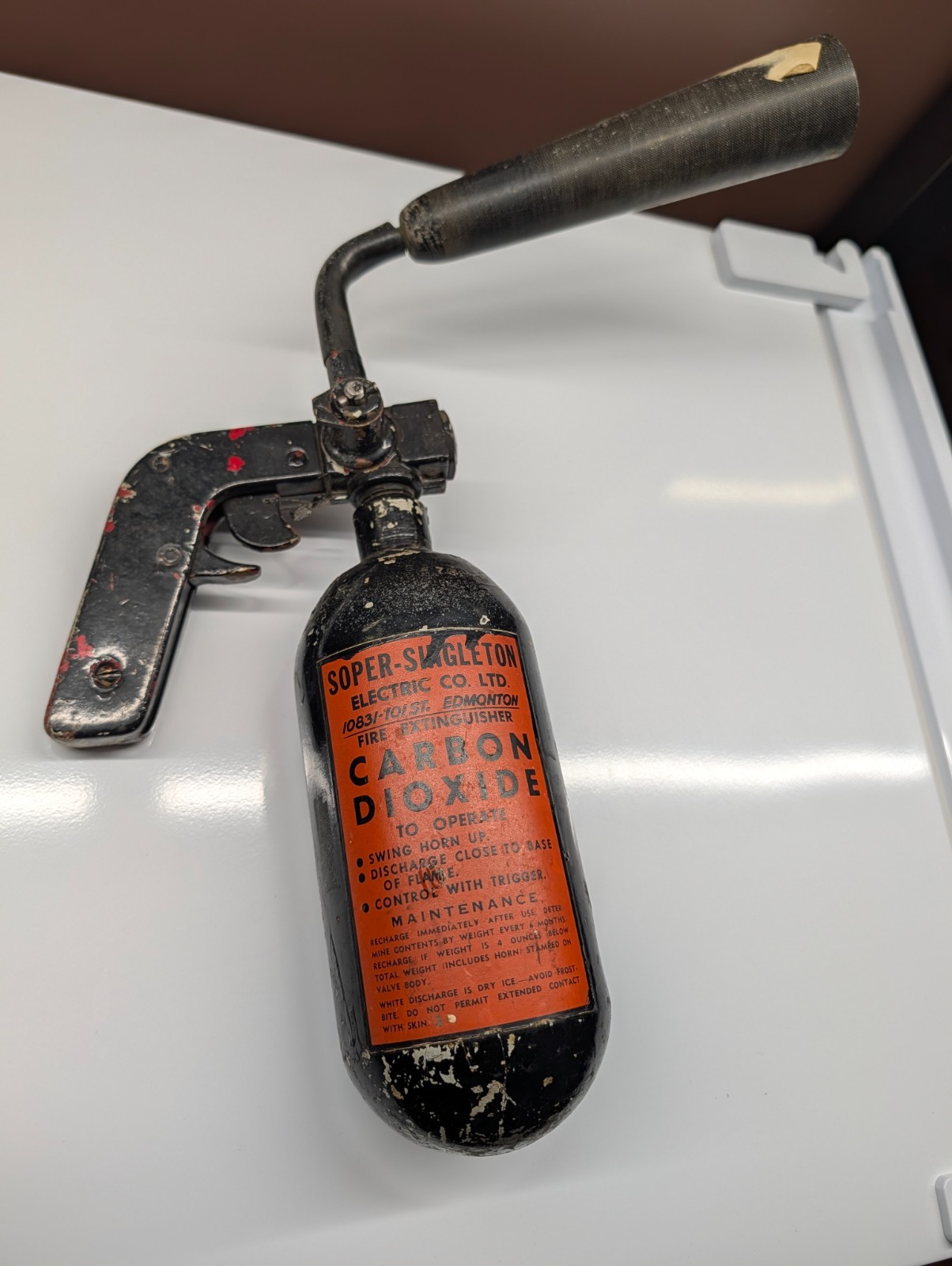 Vintage Kidde Co2 Fire Extinguisher Soper-Singleton Edmonton Icc-3Aa1800