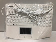 Image of ACCURATUS ACCUMED 540 CV2 ANTIBACTERIAL MEDICAL WIRED USB KEYBOARD. WHITE 