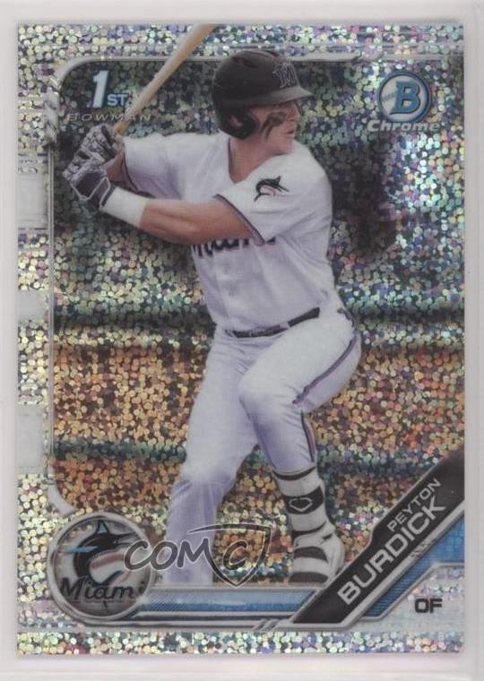 2019 Bowman Draft Chrome Sparkles Refractor Peyton Burdick #BDC-74 0l8