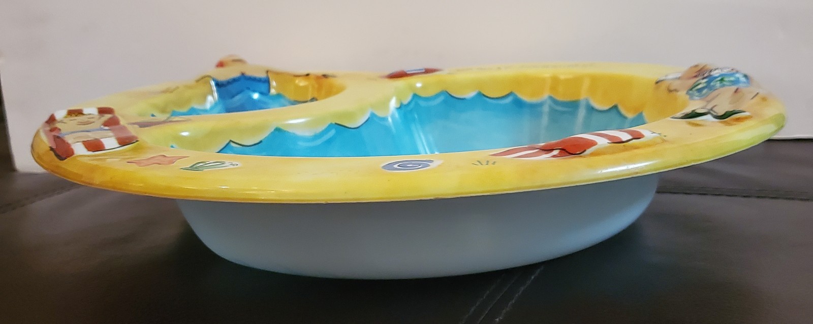 Vintage Plastic CHIP AND DIP Bowl Swimming Pool/Hot Tub Party Platter Tray