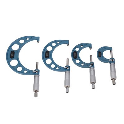 4x Outside Micrometer Set 0 To 100mm Range 0.01mm Accuracy Alloy Machinist SET