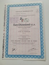 Euro Disney (Disnayland Paris) Aktie Historische Aktie mit Coupons