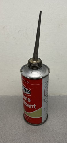 Vintage TEXACO Home Lubricant Oil Can - Long Spout Handy Oiler Tin Never Opened - Picture 8 of 10