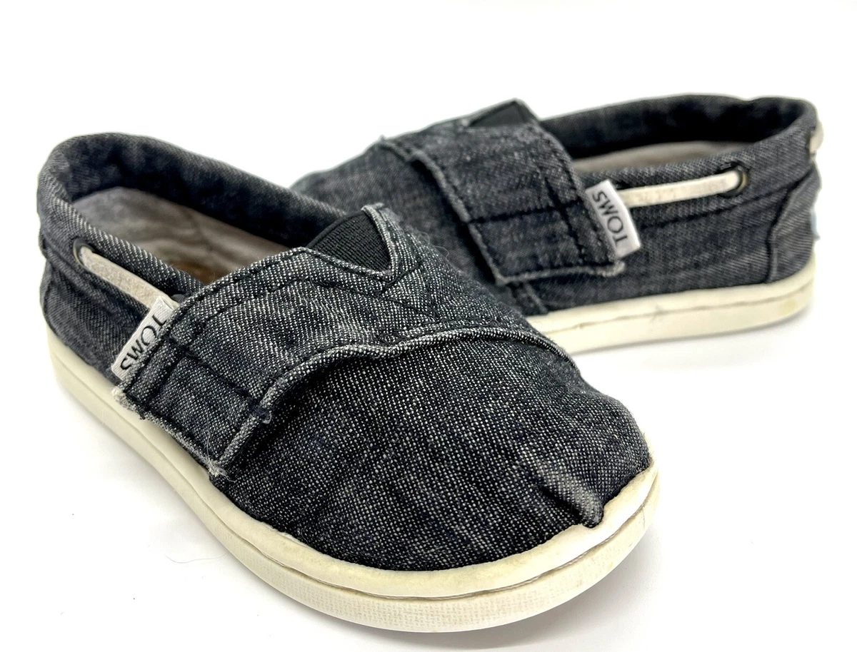 Toms Baby Toddler Girl Dark Blue Denim Slip On Shoes Size 5 eBay