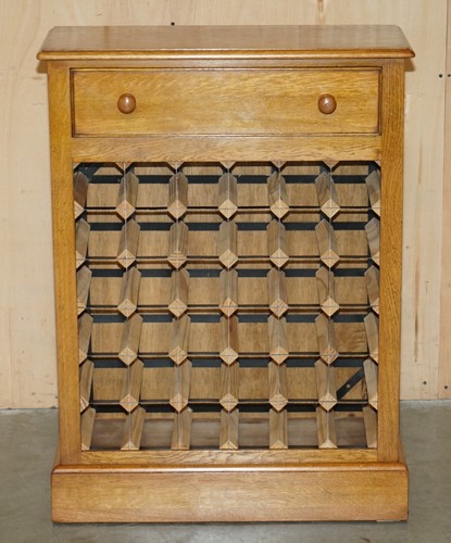 LOVELY RECLAIMED POLLARD OAK 36 BOTTLE WINE CHAMPAGNE RACK SIDEBOARD WITH DRAWER - Picture 3 of 19