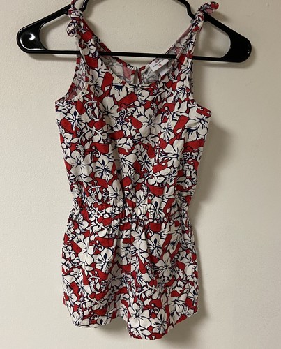 Vineyard Vines Girl Hibiscus Whale Sleeveless Scoop Neck Romper S (6/6x) - Picture 4 of 8