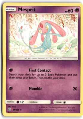 2019 Sun & Moon - Cosmic Eclipse Mesprit Basic/Uncommon #84