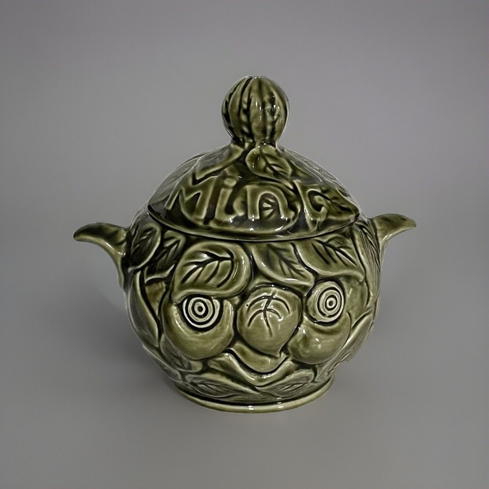 Sadler Glazed Pottery Double Sided Face Pot Vintage Mint eBay