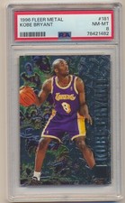 1996 Fleer Metal Kobe Bryant ROOKIE CARD RC #181 PSA 8 NM-MT MAMBA Lakers HOF