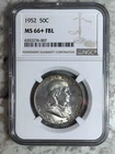 1952 NGC MS66+FBL Franklin Half Dollar 50C, PCGS $675