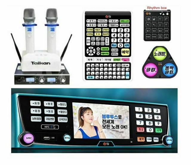 TJ Taijin Media Ziller B1 Korean Karaoke Machine + 2Wireless Mic
